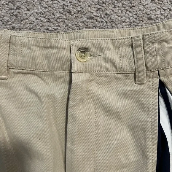 NWT Free People Khaki and Navy Pleated Skirt - Size Large - Picture 3 of 9